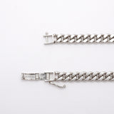 【6khh0104】喜平 ブレスレット Pt850 プラチナ 2面 シングル 18.4cm 30.8g キヘイ【中古】メンズ レディース ユニセックス
