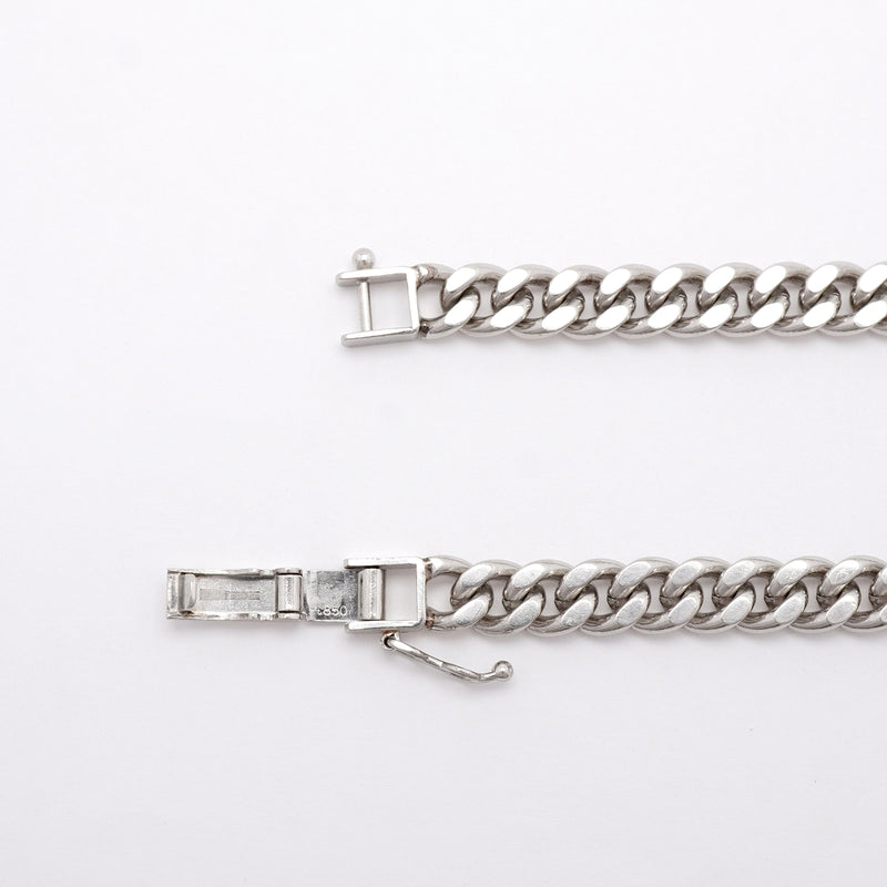 【6khh0104】喜平 ブレスレット Pt850 プラチナ 2面 シングル 18.4cm 30.8g キヘイ【中古】メンズ レディース ユニセックス