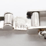【6khh0104】喜平 ブレスレット Pt850 プラチナ 2面 シングル 18.4cm 30.8g キヘイ【中古】メンズ レディース ユニセックス