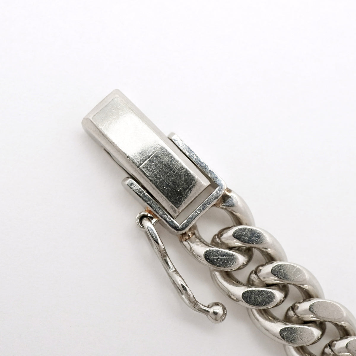 【6khh0104】喜平 ブレスレット Pt850 プラチナ 2面 シングル 18.4cm 30.8g キヘイ【中古】メンズ レディース ユニセックス