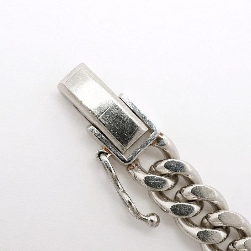 【6khh0104】喜平 ブレスレット Pt850 プラチナ 2面 シングル 18.4cm 30.8g キヘイ【中古】メンズ レディース ユニセックス