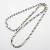 【6khh0107】喜平 ネックレス Pt850 プラチナ 6面 ダブル 50.7cm 30.2g キヘイ【中古】メンズ レディース ユニセックス