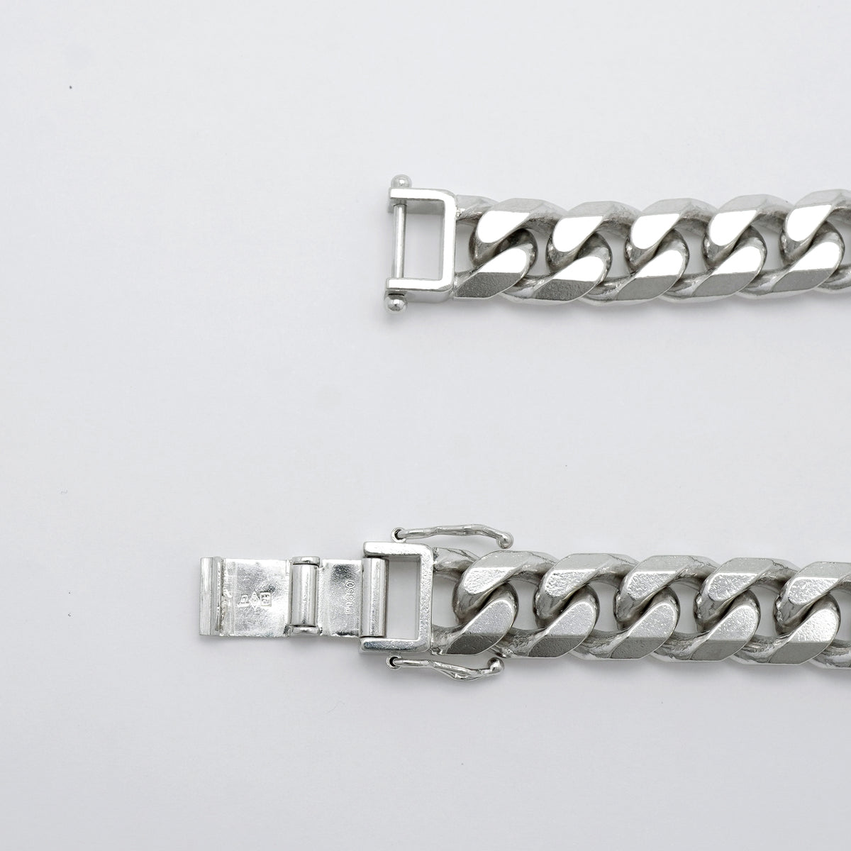 【6khi0002】喜平 ブレスレット Pt850 プラチナ 8面 シングル 22.2cm 100g キヘイ【中古】メンズ レディース ユニセックス