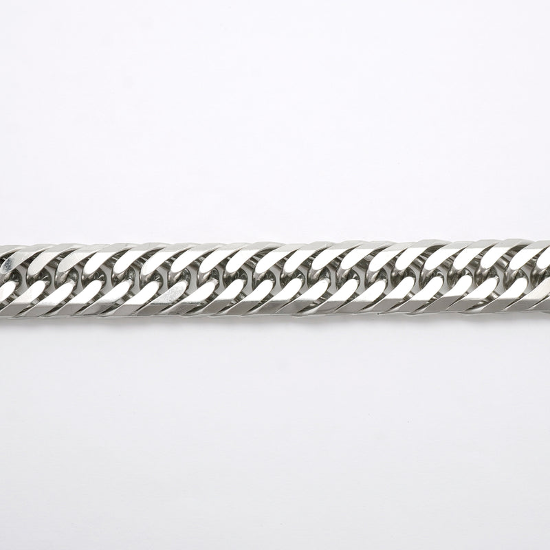 【6khi0006】喜平 ブレスレット Pt850 プラチナ 8面 トリプル 21.1cm 102.5g キヘイ【中古】メンズ レディース ユニセックス