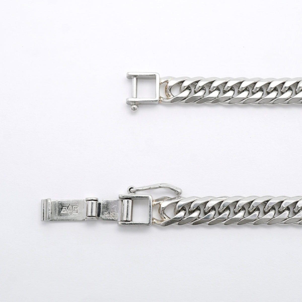 【6khi0009】喜平 ブレスレット Pt850 プラチナ 6面 ダブル 20.1cm 20g キヘイ【中古】メンズ レディース ユニセックス