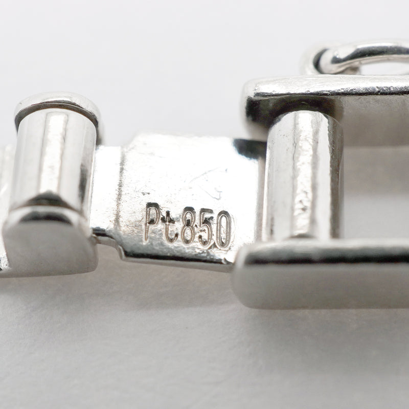 【6khi0009】喜平 ブレスレット Pt850 プラチナ 6面 ダブル 20.1cm 20g キヘイ【中古】メンズ レディース ユニセックス
