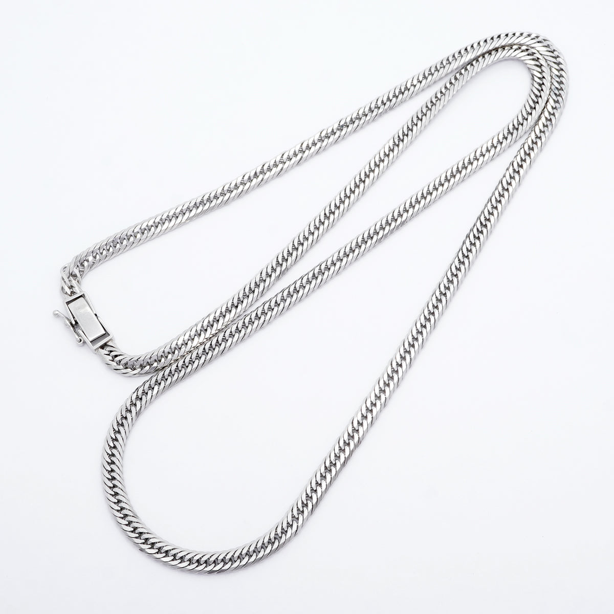【6khi0069】喜平 ネックレス Pt850 プラチナ トリプル 12面 56.5cm 33g キヘイ【中古】メンズ レディース ユニセックス