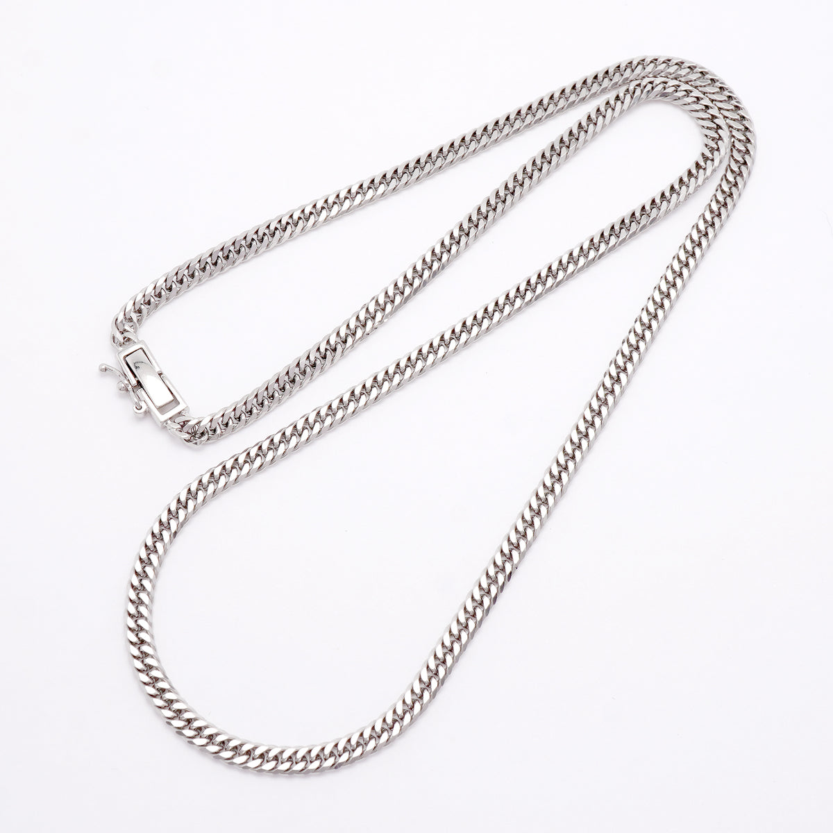 【6khi0074】喜平 ネックレス Pt850 プラチナ 6面 ダブル 45.5cm 23.5g キヘイ【中古】メンズ レディース ユニセックス