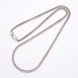 【6khi0074】喜平 ネックレス Pt850 プラチナ 6面 ダブル 45.5cm 23.5g キヘイ【中古】メンズ レディース ユニセックス