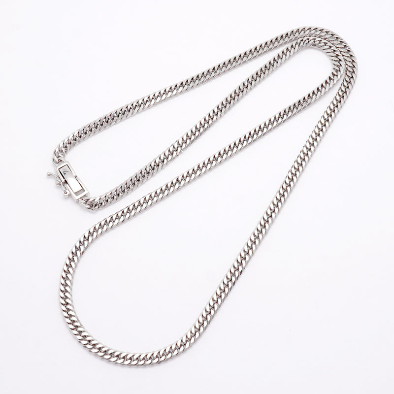 【6khi0074】喜平 ネックレス Pt850 プラチナ 6面 ダブル 45.5cm 23.5g キヘイ【中古】メンズ レディース ユニセックス