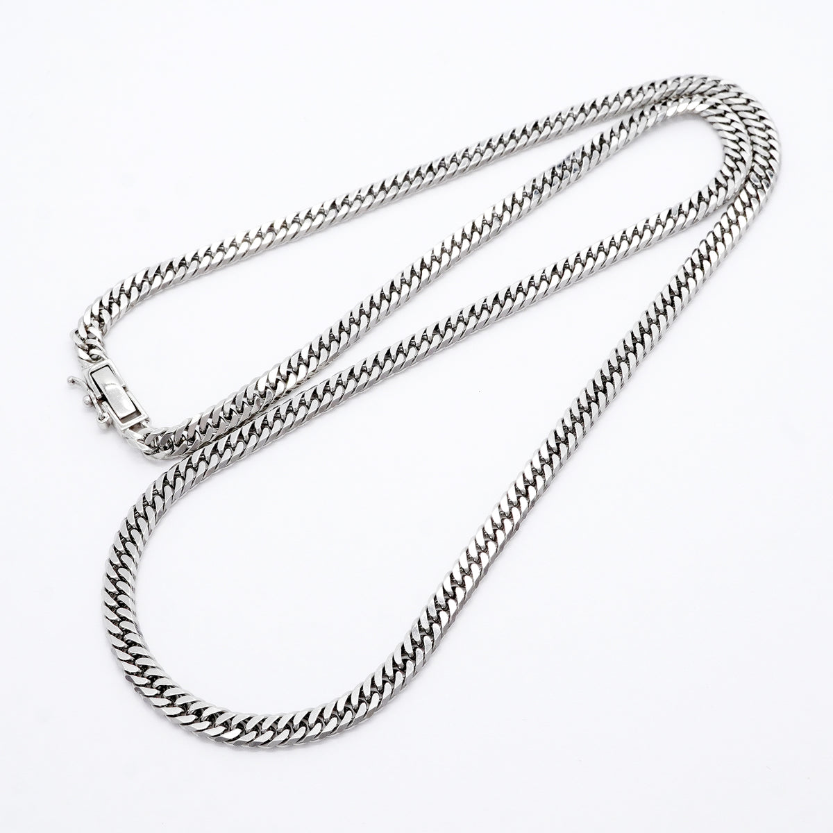 【6khi0082】喜平 ネックレス Pt850 プラチナ 6面 ダブル 50.4cm 30.7g キヘイ【中古】メンズ レディース ユニセックス