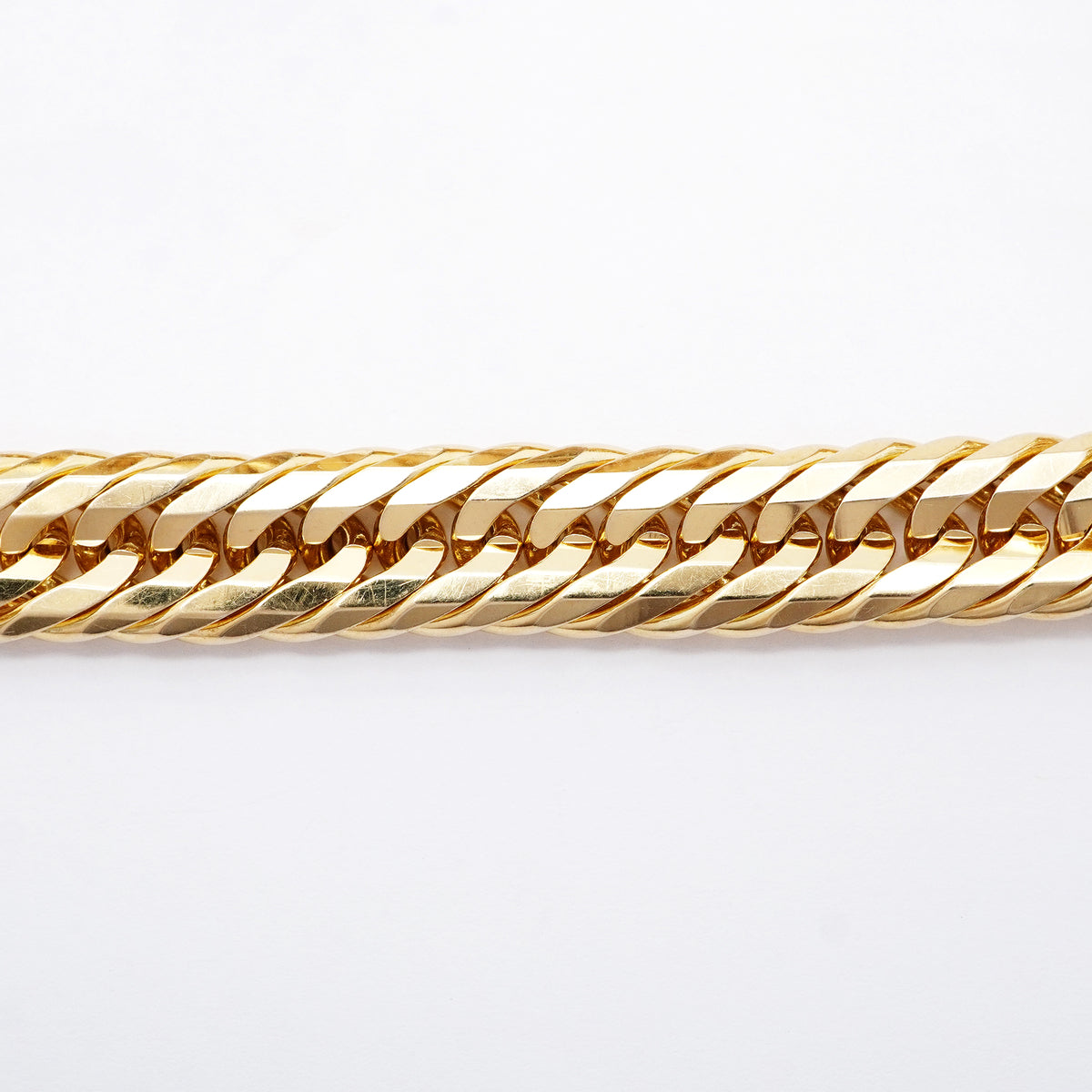【6khi0084】喜平 ブレスレット K18 ゴールド トリプル 12面 20.6cm 51.2g キヘイ 18金【中古】メンズ レディース ユニセックス