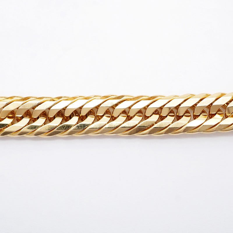 【6khi0084】喜平 ブレスレット K18 ゴールド トリプル 12面 20.6cm 51.2g キヘイ 18金【中古】メンズ レディース ユニセックス