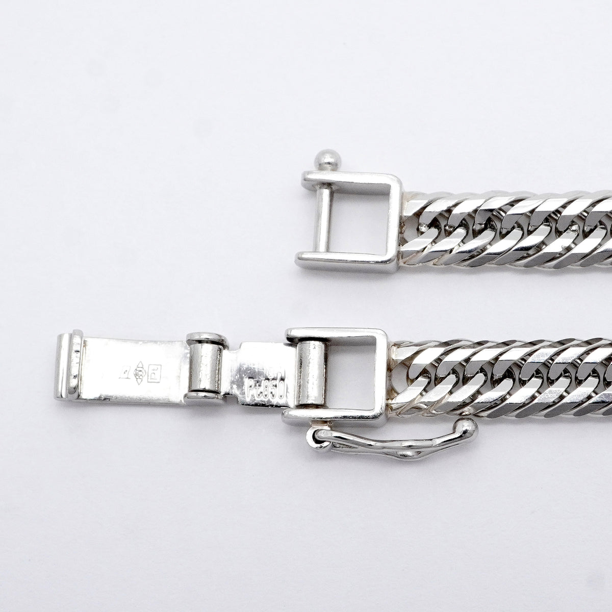【6khi0093】喜平 ブレスレット Pt850 プラチナ トリプル 12面 19.5cm 12.6g キヘイ【中古】メンズ レディース ユニセックス
