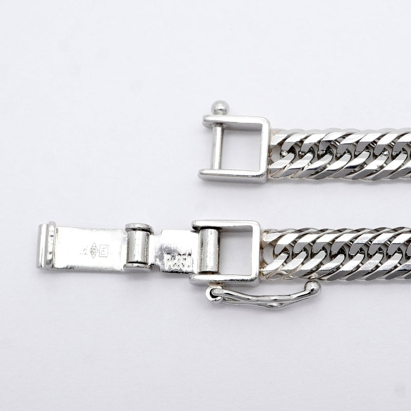 【6khi0093】喜平 ブレスレット Pt850 プラチナ トリプル 12面 19.5cm 12.6g キヘイ【中古】メンズ レディース ユニセックス