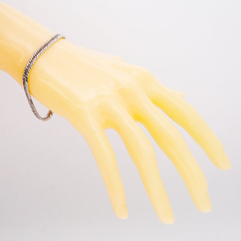 【6khi0093】喜平 ブレスレット Pt850 プラチナ トリプル 12面 19.5cm 12.6g キヘイ【中古】メンズ レディース ユニセックス