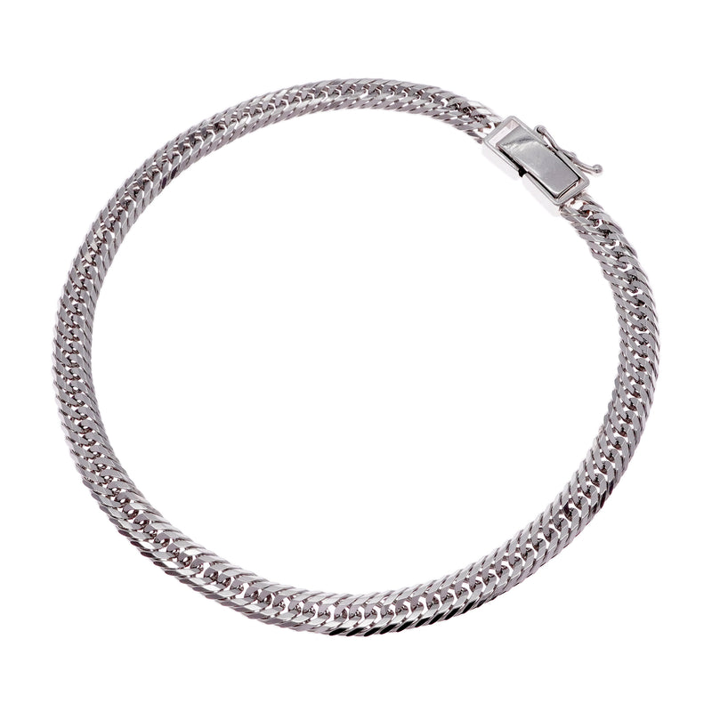【6khi0093】喜平 ブレスレット Pt850 プラチナ トリプル 12面 19.5cm 12.6g キヘイ【中古】メンズ レディース ユニセックス