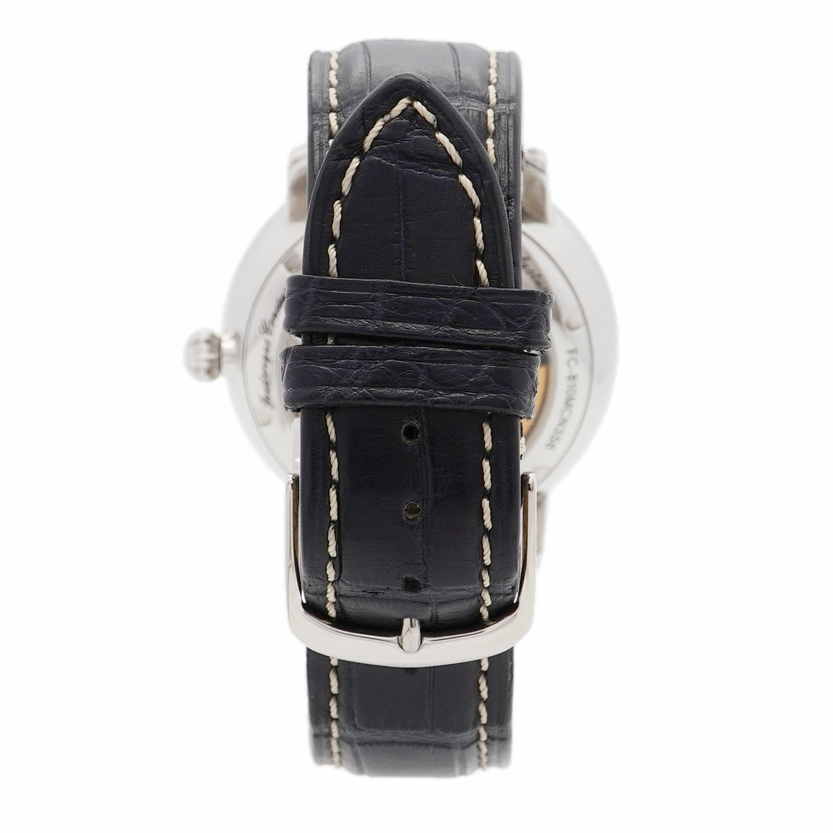 【6wbd0334】フレデリック・コンスタント スリムライン モノリシック FC-810MCN3S6 ネイビー文字盤【中古】腕時計 メンズ