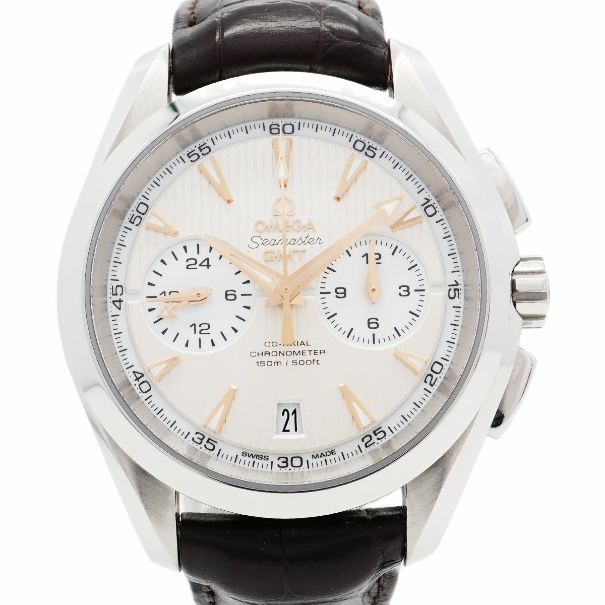 【6wca0023】オメガ シーマスター 231.13.43.52.02.001 シルバー文字盤【中古】腕時計 メンズ