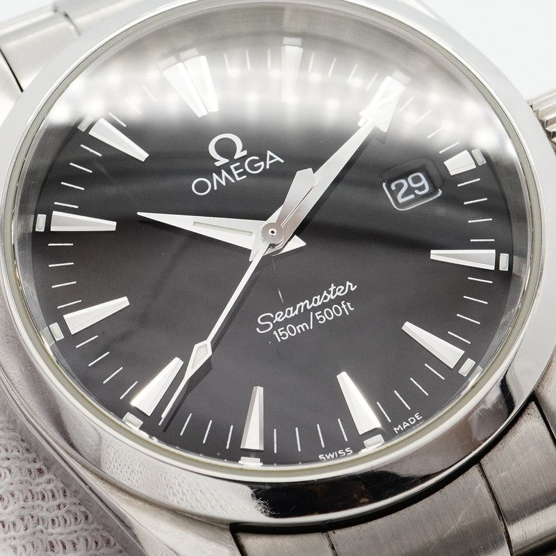【6wca0088】オメガ シーマスター 2518.50 黒文字盤【中古】腕時計 ボーイズ