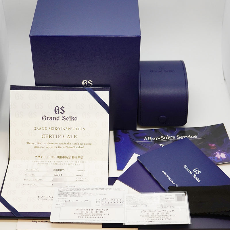 【6wcb0129】セイコー グランドセイコー SBGW301/9S64-00Z0 アイボリー文字盤【中古】腕時計 メンズ
