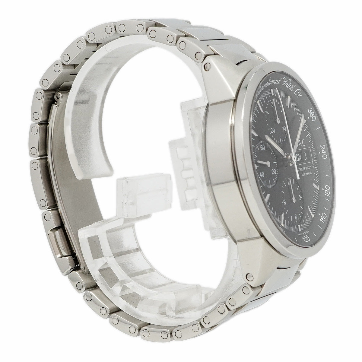 ★SALE【6wcd0306】IWC アイダブリューシー シャフハウゼン GST クロノグラフ IW370708 黒文字盤【中古】腕時計 メンズ