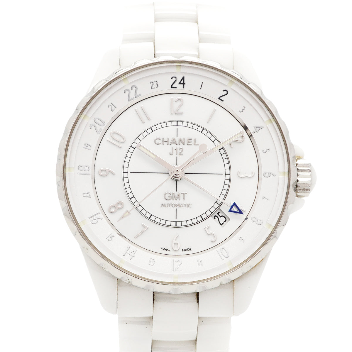 【6wee0361】シャネル J12 GMT H3103 白文字盤【中古】腕時計 メンズ