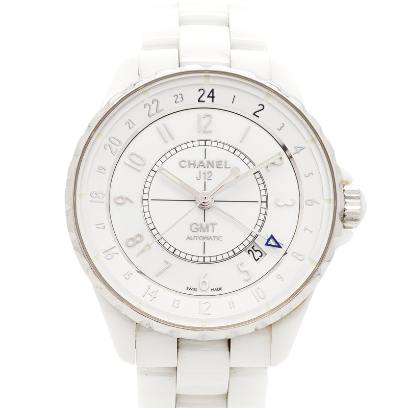 【6wee0361】シャネル J12 GMT H3103 白文字盤【中古】腕時計 メンズ