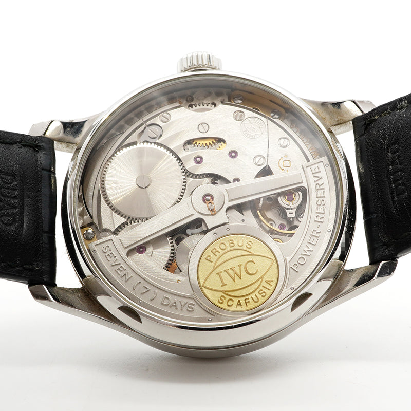 【6wee0375】IWC アイダブリューシー シャフハウゼン ポルトギーゼ 7デイズ IW500107 シルバー文字盤【中古】腕時計 メンズ