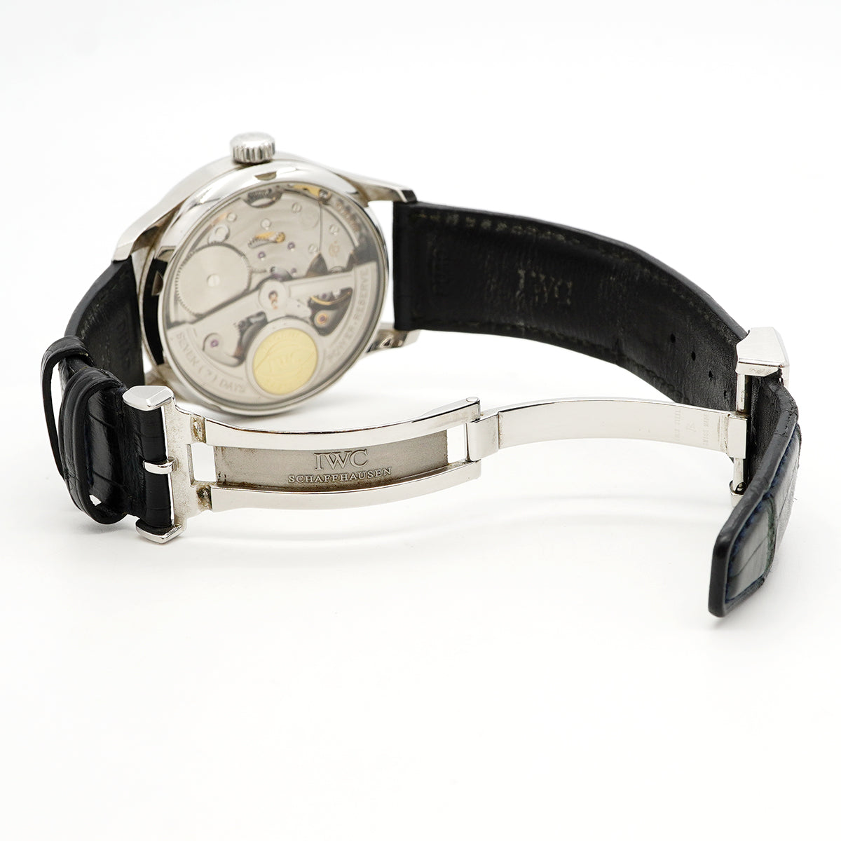 【6wee0375】IWC アイダブリューシー シャフハウゼン ポルトギーゼ 7デイズ IW500107 シルバー文字盤【中古】腕時計 メンズ