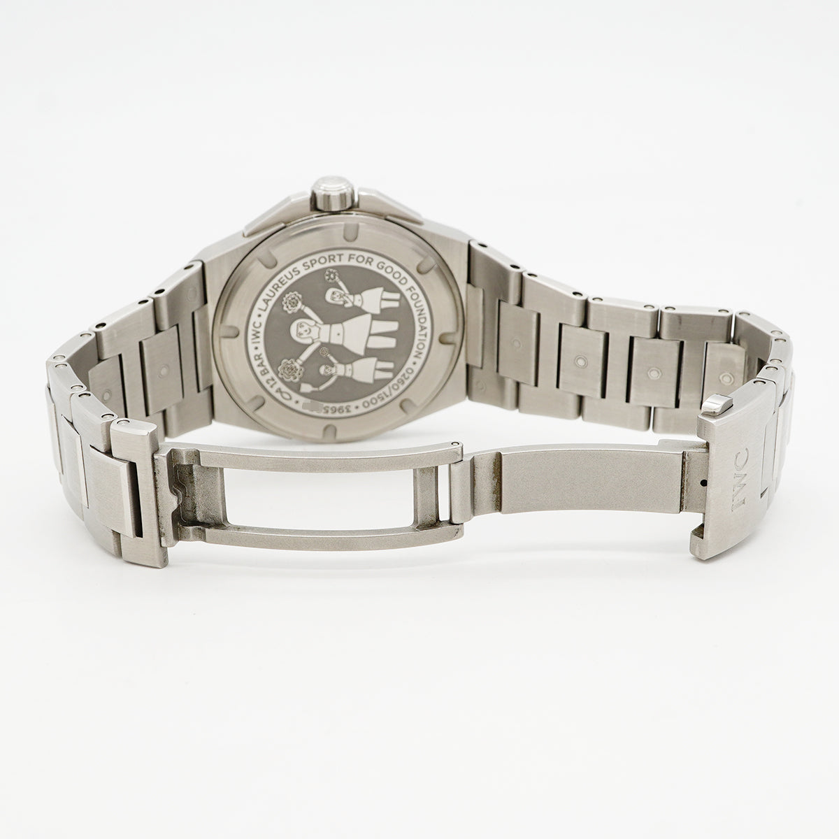 【6wee0388】IWC アイダブリューシー シャフハウゼン インヂュニア ローレウス スポーツフォーグッド 世界限定1500本 IW323909 青文字盤【中古】腕時計 メンズ