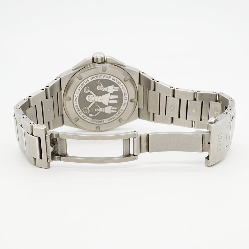 【6wee0388】IWC アイダブリューシー シャフハウゼン インヂュニア ローレウス スポーツフォーグッド 世界限定1500本 IW323909 青文字盤【中古】腕時計 メンズ