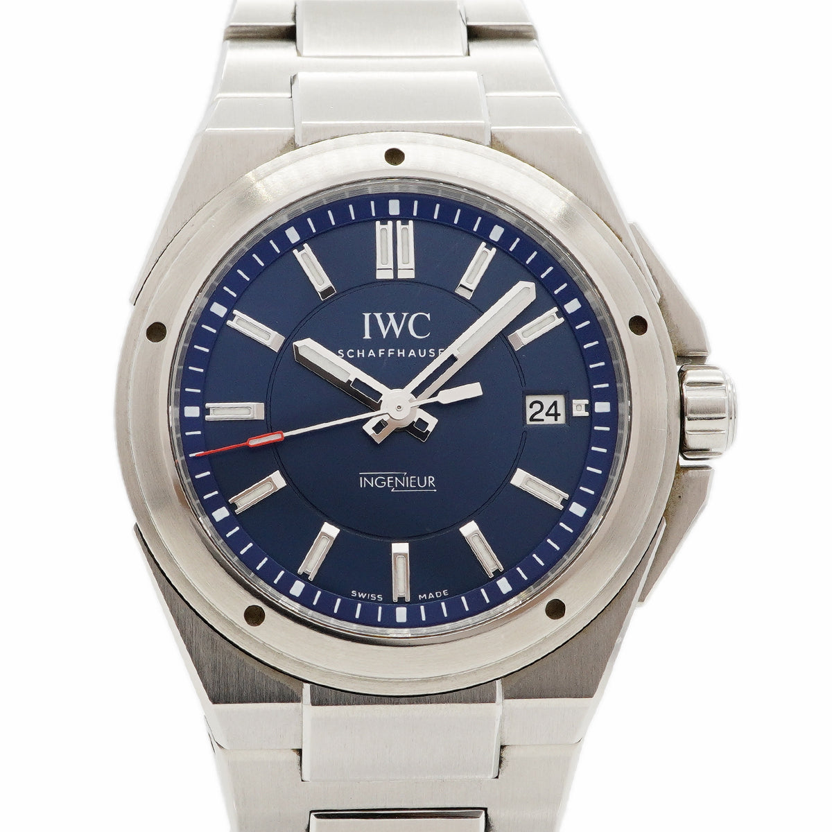 【6wee0388】IWC アイダブリューシー シャフハウゼン インヂュニア ローレウス スポーツフォーグッド 世界限定1500本 IW323909 青文字盤【中古】腕時計 メンズ
