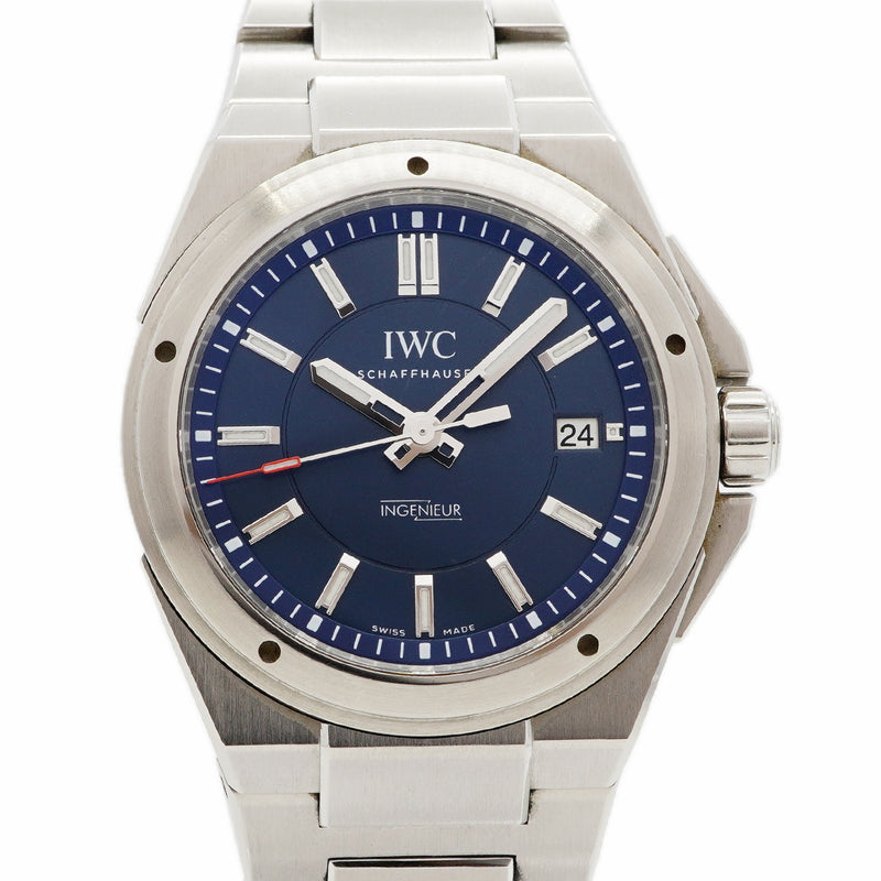【6wee0388】IWC アイダブリューシー シャフハウゼン インヂュニア ローレウス スポーツフォーグッド 世界限定1500本 IW323909 青文字盤【中古】腕時計 メンズ