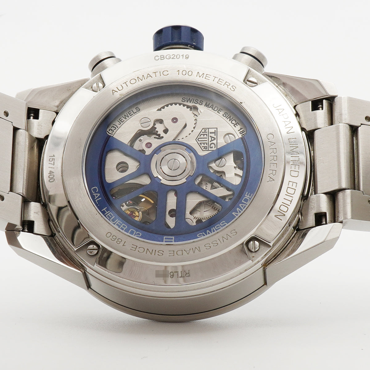【6wfa0011】タグホイヤー カレラ 日本限定400本 CBG2019 スケルトン文字盤【中古】腕時計 メンズ
