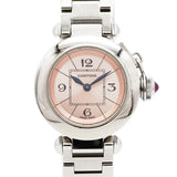 【6wfa0021】カルティエ ミスパシャ W3140008 ピンク文字盤【中古】腕時計 レディース
