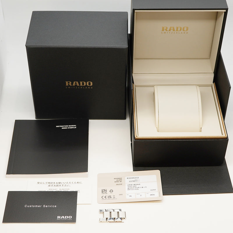 【6wfa0041】ラドー キャプテンクック R32105153 黒文字盤【中古】腕時計 メンズ
