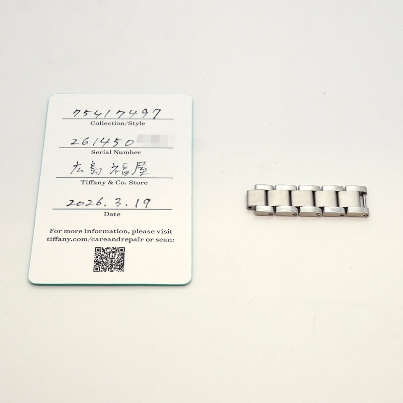 【6wfa0047】ティファニー アトラス 75417497 青文字盤【中古】腕時計 レディース