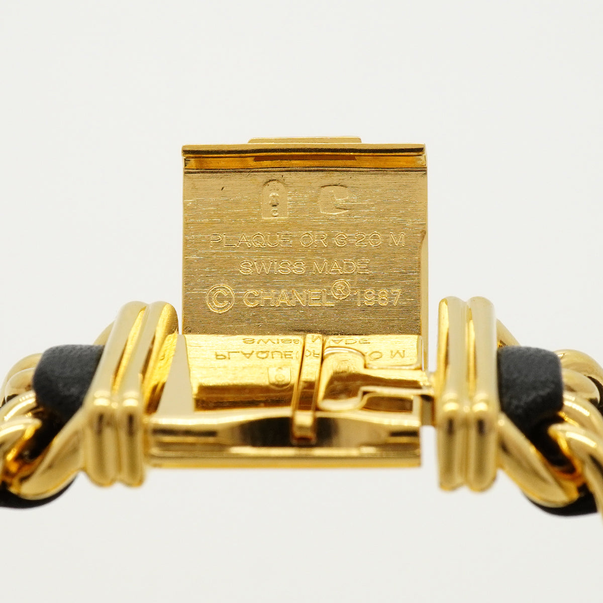 【6wfc0187】シャネル プルミエールM H0001 黒文字盤【中古】腕時計 レディース