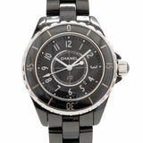 【6wfc0205】シャネル J12 H0682 黒文字盤【中古】腕時計 レディース