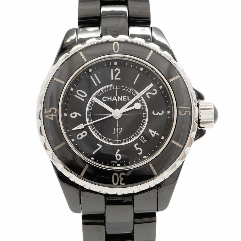【6wfc0205】シャネル J12 H0682 黒文字盤【中古】腕時計 レディース