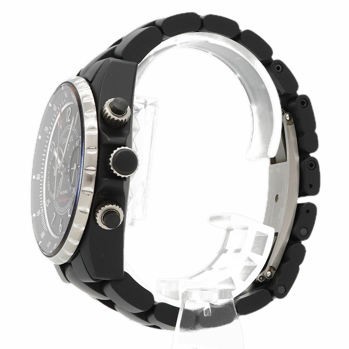 【6wfc0212】シャネル J12 スーパーレッジェーラ H3409 黒文字盤【中古】腕時計 メンズ