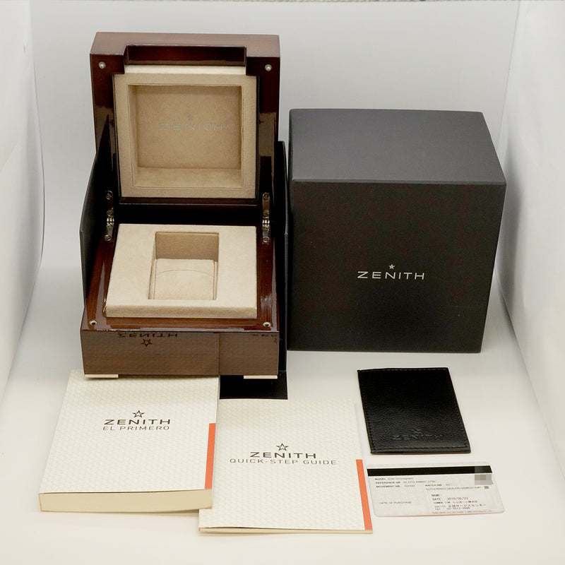 【6wfc0218】ゼニス エリート クロノグラフ 03.2272.4069 青文字盤【中古】腕時計 メンズ