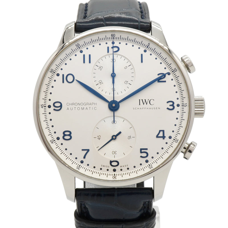 【6wfc0219】IWC アイダブリューシー シャフハウゼン ポルトキーゼ クロノグラフ IW371605 シルバー文字盤【中古】腕時計 メンズ
