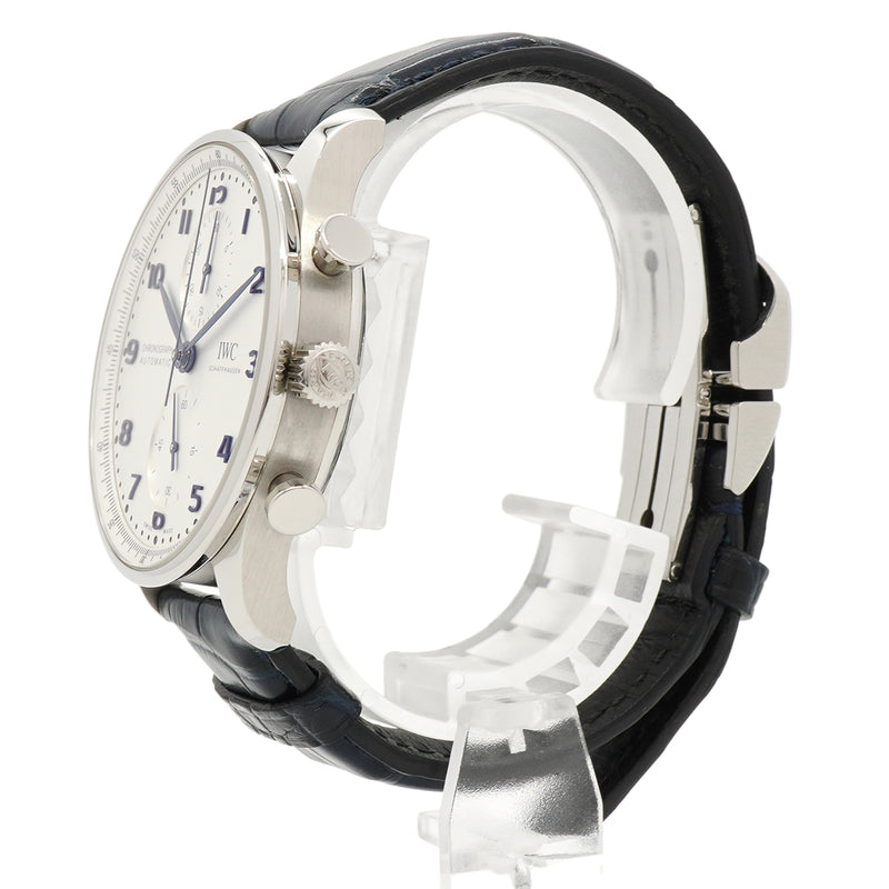 【6wfc0219】IWC アイダブリューシー シャフハウゼン ポルトキーゼ クロノグラフ IW371605 シルバー文字盤【中古】腕時計 メンズ