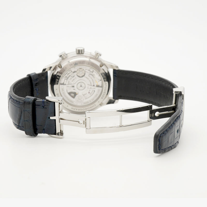 【6wfc0219】IWC アイダブリューシー シャフハウゼン ポルトキーゼ クロノグラフ IW371605 シルバー文字盤【中古】腕時計 メンズ