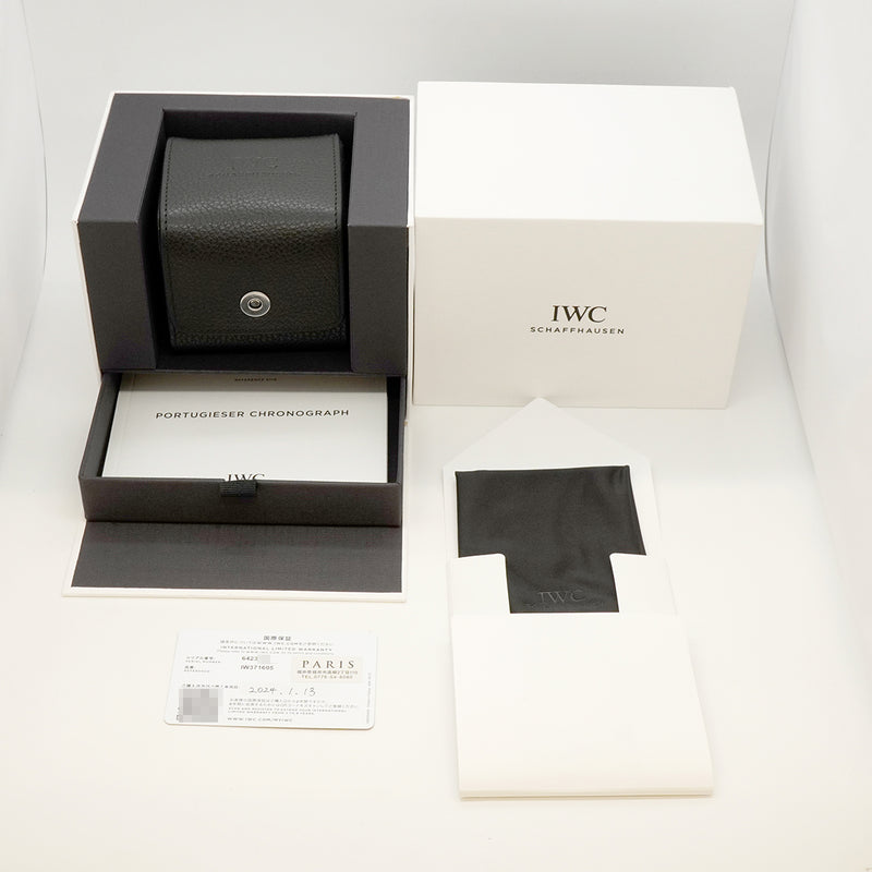 【6wfc0219】IWC アイダブリューシー シャフハウゼン ポルトキーゼ クロノグラフ IW371605 シルバー文字盤【中古】腕時計 メンズ