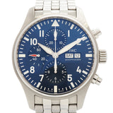 【6wfc0221】IWC アイダブリューシー シャフハウゼン パイロットウォッチ プティ プランス IW377717 青文字盤【中古】腕時計 メンズ