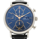 【6wfc0222】IWC アイダブリューシー シャフハウゼン ポートフィノ クロノグラフ IW391036 青文字盤【中古】腕時計 メンズ