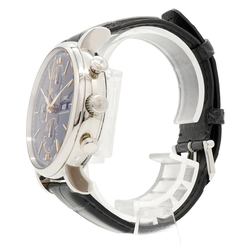 【6wfc0222】IWC アイダブリューシー シャフハウゼン ポートフィノ クロノグラフ IW391036 青文字盤【中古】腕時計 メンズ